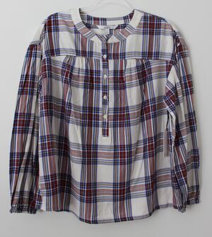 Every Moment Volume Top Long Sleeves Multicolor Size M NWT